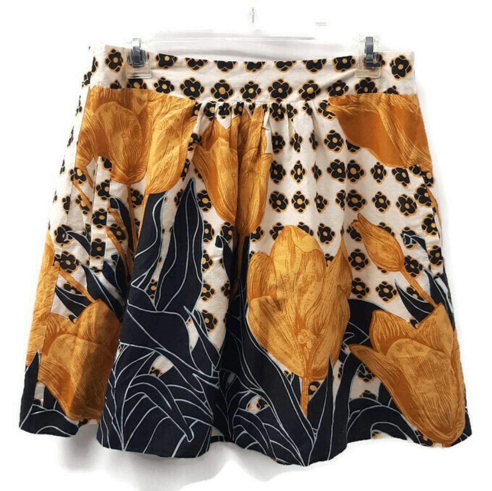 Anthro Edme & Esyllte Tulip Perspective Skirt